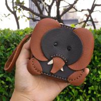 ราคา กระเป๋าสตางค์รูปช้างน่ารัก กระเป๋าตังค์หนังแท้ใบเล็กพกพาสะดวก สำหรับใส่เหรียญ แบงค์ บัตร ใช้ได้ทั้งผู้หญิง ผู้ชาย งานแฮนด์เมด (21152767126)