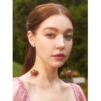 ราคา Cider Flower Faux Pearl Drop Earrings (21561079584)