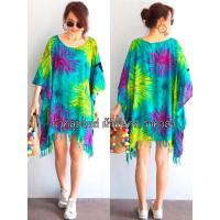 ราคา เสื้อโบฮีเมียนสี่รุ้ง ชุดไปทะเล ตรีมงานเลี้ยง (21551616735)