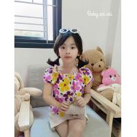 ราคา เสื้อลายดอกสงกรานต์เด็ก พร้อมส่ง ทรงแขนตุ๊กตาน่ารักมาก (21521684275)