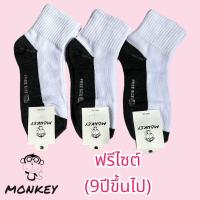 ราคา ถุงเท้านักเรียนยกโหล 12คู่ ป้ายMonkey รุ่นหนานุ่ม ใส่สบายเท้า (21539821481)
