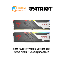 ราคา RAM แรม PATRIOT VIPER VENOM RGB 32GB DDR5 2x16GB 5600MHZ (21457246433)