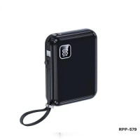 ราคา พาวเวอร์แบงค์ รุ่น RPP 579 มีสายชาร์จในตัว Type C iph ความจุ 10000mAh ชาร์จเร็ว PD20W QC22 5W ไฟดิจิตอล LED (18401176595)