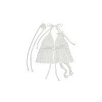 ราคา ขาว ดำ SLYQ DIVINE SEE THROUGH LACE BRA TOP เสื้อลูกไม้ซีทรูเปิดหลังผูกโบว์หลัง พร้อมดอกไม้ผูก (21418012892)