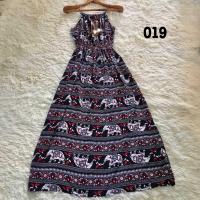 ราคา เดรสลายช้าง ชุดยาวลายช้าง maxidressลายช้าง เดรสสปัน ชุดเที่ยว (21508705361)