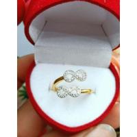 ราคา jewery33 K147 แหวนแฟชั่น แหวนเพชร แหวนใบมะกอก ฟรีไซส์ (18265182053)