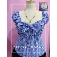 ราคา เสื้อสาวอวบร้านแป้งแฟชั่น เสื้อกล้ามย่นไหล่ผูกโบว์ งานสวยมากแม่ อก38 44 ยาว24 (16819781932)