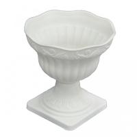 ราคา แจกันโรมันฐานเหลี่ยม 18 ซม รุ่น 2911 สีขาว (20532844383)