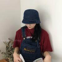 ราคา หมวกบักเก็ตยีนส์ หมวกปีกแคบ หมวกทรงเกาหลี หมวกแฟชั่น หมวกยีนส์ (19578451518)