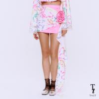 ราคา TandT REMMY SKIRT RIBBON HEART PRINTED ROSE HAND CRAFTED PIN FRONT DRAPED MINI SKIRT กระโปรงสั้นทรงสอบ ตัดต่อผ้าพิมพ์ลายริบบิ้นคละสี จับเดรปรูดย่นข้างตัว ตกแต่งดอกกุหลาบ (20660524639)