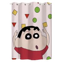 ราคา ม่านสั้นสำเร็จรูปม่านครึ่งม่านเพิ่มความหนาสำหรับระเบียงเด็กสไตล์อะนิเมะชินจังจอมแก่นลายการ์ตูนผ้าลินินหยาบบังแสงทั้งหมดม่านหน้าต่าง (20889427880)