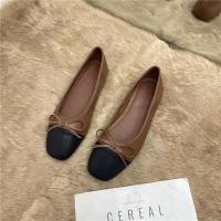 ราคา โบว์ Chanel รองเท้าคัชชูไม่มีส้นผู้หญิง2021ฤดูใบไม้ผลิใบไม้ร่วงแบบใหม่หัวเหลี่ยมปากตื้นรองเท้าบัลเล่ต์คนขี้เกียจรองเท้า Tods (9778983666)