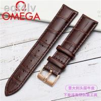 ราคา Omega สายหนังแท้สำหรับผู้ชายลายผีเสื้อบิน Omega ฮิปโปแคมปัสแบบดั้งเดิม Omega สายนาฬิกาข้อมือทดแทน (19537943688)