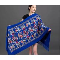 ราคา ผ้าพันคอ ผ้าคลุมไหล่ ผ้าแคชเมียร์ งานปัก cashmere scarf พร้อมส่ง (20181696538)