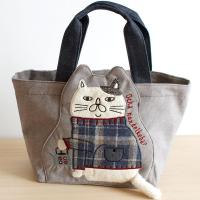 ราคา กระเป๋าใส่กล่องอาหารมีซิปผ้าฝ้ายลายแมวเหมียวมีแว่นตาระเบิดน่ารักสำหรับสาวๆกระเป๋าถือกระเป๋าเบนโตะสำหรับนักเรียน (20457106434)