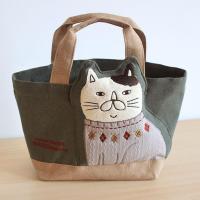 ราคา กระเป๋าใส่กล่องอาหารมีซิปผ้าฝ้ายลายแมวเหมียวมีแว่นตาระเบิดน่ารักสำหรับสาวๆกระเป๋าถือกระเป๋าเบนโตะสำหรับนักเรียน (20457106432)