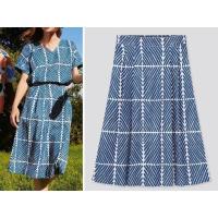 ราคา UNIQLO กระโปรงผ้าคอตตอน ขา4ส่วน มีลาย MARIMEKKO DENIM LONG SKIRT (19160495256)