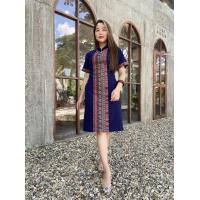 ราคา เดรสผ้าไทย ใส่ทำงาน ใส่ออกงาน ผ้าฝ้ายเชียงใหม่ (14558451353)