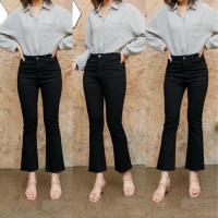 ราคา RittaJeans กางเกงยีนส์ เอวสูง ขาม้าเต่อ ยีนส์สตรีท ยีนส์ผู้หญฺิง ผ้ายีนส์ยืด ปลายขารุ่ย สีดำซุปเปอร์แบล็ค (12148298107)