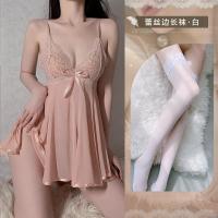 ราคา ชุดนอนลูกไม้เซ็กซี่ ชุดนอนไม่ได้นอน แบบสายเดี่ยว เดรสกระโปรง ผ้าซาติน (19964616218)