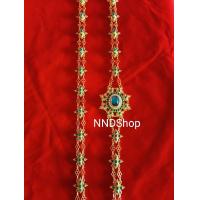 ราคา สังวาลย์ ทับทิม ลงยา รอบเส้น งานสวย หรู ละเอียด พลอยสังเคราะห์ เครื่องประดับชุดไทย สินค้าพร้อมส่ง (18609371932)