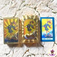 ราคา ไพ่ยิปซี ไพ่ทาโรต์ พร้อมส่ง ไพ่ยิปซีพลาสติกกันน้ำ หน้าไพ่เริ่มต้นมาตรฐานสากล สับลื่น Gold Foil สวยมาก (16741946579)