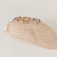 ราคา A piece ต่างหูเงินแท้ ต่างหูห่วง all silver 925 14K gold crystal one touch 04 (20961080531)