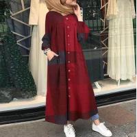 ราคา เดรส ชุดเดรสผู้หญิง ชุดเดรสแขนยาว ผ้าคอตตอน กระดุม กระเป๋าหน้าใส่ได้ทุกโอกาส เนื้อผ้าบางเบา ใส่สบาย พร้อมส่ง (16922113134)