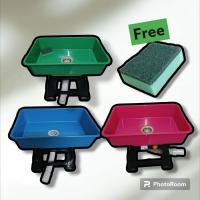 ราคา อ่างล้างจานฉบับเด็กหอสำเร็จรูป แถมจุกปิดอ่างและสก็อตไบรท์ ซิงค์มินิราคาถูก (21553003679)