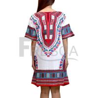 ราคา Fresca African Fishtail Mini Dress Bohemian Print in Cotton มินิเดรสหางปลาแอฟริกัน (21296446377)