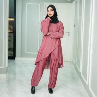 ราคา ชุดเซ็ตกางเกงมุสลิมผู้หญิง ทรงแฟชั่นอิสลาม ดีเทลหน้าไขว้ ทรงสวย สไตล์ตุรกีทรงสวยหรู IL98 รุสมีนี (19720187969)
