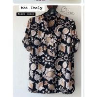 ราคา เสื้อคอจีนผ่าหน้าติดกระดุมแขน 4 ส่วนมีกระดุม แขนพับได้ ผ้าไหมอิตาลี อก48 50 ยาว 28 นิ้ว (19960455837)