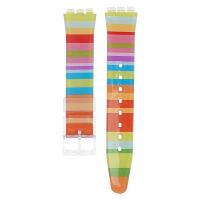 ราคา เปลี่ยนสายนาฬิกา Swatch สีรุ้ง Swatch อุปกรณ์เสริมสายนาฬิกาซิลิโคนสายนาฬิกายาง PVC 17 19มม (17647098969)