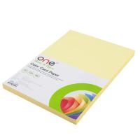 ราคา ONE กระดาษการ์ดสี A4 120 แกรม สีเหลือง แพ็ค100แผ่น (7487165909)