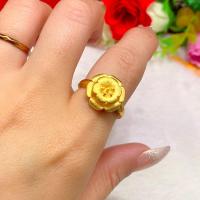 ราคา แหวนรูปดอกไม้แบบใหม่แหวนทองคำทรายเวียดนามรูปดอกกุหลาบสีไม่ตก999เครื่องประดับทองเทียมชุบทองสำหรับผู้หญิง (15852543050)