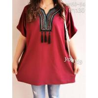 ราคา เสื้อคอจีนเสื้อยืดคุณแม่เสื้อออกงานสาวอวบ (20833506921)