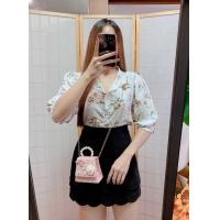 ราคา เสื้อคอจีนลายดอกสวยอก40ยาว23 (16527642387)