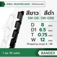 ราคา BANDEX ไส้ไก่พันสายไฟ สีขาว สีดำ จัดระเบียบสายไฟ เกลียวพันสายไฟ ร้อยสายไฟ เก็บสายไฟ 1ถุง 10เมตร (20070786173)