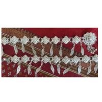 ราคา เข็มขัดเงินขาวระย้าใบไม้ต่อดอกใส่กับชุดไทยสวยๆ (21304405755)