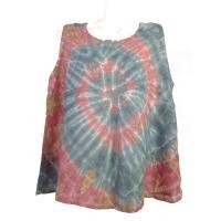 ราคา เสื้อมัดย้อมผู้หญิง เสื้อแขนกุด เฉดสีพาสเทล เสื้อฤดูร้อน อกเสื้อ 40นิ้ว เสื้อยาว 21นิ้ว เสื้อชายบาน ใส่สบาย ผ้าแมมเบิร์ต (21491219130)