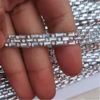 ราคา อุปกรณ์เสริมขอบลูกไม้สร้อยประดับเพชรประดับเพชรอุปกรณ์เสริมของตกแต่งเสื้อผ้า DIY แผ่นติดเครื่องประดับเพชรแก้วคริสตัลสำหรับรองเท้างานแต่งงาน (20033153475)