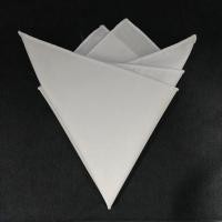 ราคา ผ้าเช็ดหน้าสูท Pocket Square ผ้าสีพื้นขาว ขอบสี (21263163180)