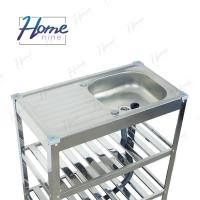 ราคา HOMENINE ซิ้งค์ล้างจาน อ่างล้างจาน สแตนเลส 75CM 3ชั้น โครงสแตนเลสเงา (21487270151)