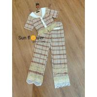 ราคา Sunflower S 3XL ชุดเซ็ทลายสก๊อตขายาว แต่งชายลูกไม้ น่ารักสุดๆ N570 (21522266113)