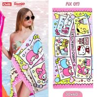 ราคา ผ้าขนหนู Sanrio ลิขสิทธิ์แท้ 30x60นิ้ว ไซส์XL ผ้าเช็ดตัว ผื่นใหญ่ ลายการ์ตูน HELLO KITTY MY MELODY LITTLE TWIN STARS (21161988091)