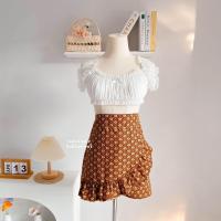 ราคา ชุดเซตสงกรานต์ 2ชิ้น เสื้อครอป ผ้ามุ้ง แขนตุ๊กตา กระโปรงกางเกงลายไทย ผ้าไทย (21466354395)