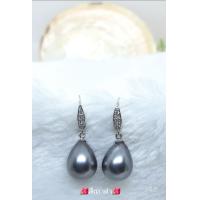 ราคา ต่างหูเกี่ยว มุกเปลือกหอย Mother of pearl แท้ทรงหยดน้ำขนาด12 15 5มิล (9149479652)