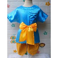 ราคา ชุดไทย โจงกระเบนเด็กผู้ชาย เสื้อคอกลม ผ่าไหล่ ผ้ามันโจงกระเบนผ้าลายไทยพร้อมผ้าผูกเอว (21453338664)