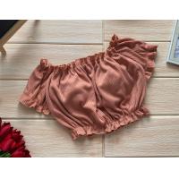 ราคา เสื้อคอปไหมพรมแขนตุ๊กตา น่ารัก เสื้อครอป ปาดไหล่ (17969733304)