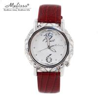 ราคา Marisa นาฬิกาข้อมือสายหนังผู้หญิงประดับเพชรหรูหรานาฬิกาข้อมือวินเทจแฟชั่นสายหนังแท้สไตล์เกาหลีสำหรับนักเรียน (20839071101)